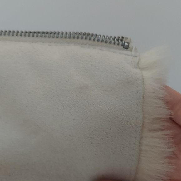 ***SOLD***Bebe faux suede jacket in creamy taupe color, Size Small - Picture 8 of 15